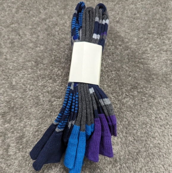 Bundle of 3 Cozy Crew Socks - Heathered Designs with Vibrant Toe & Heel Accents - Picture 4 of 4